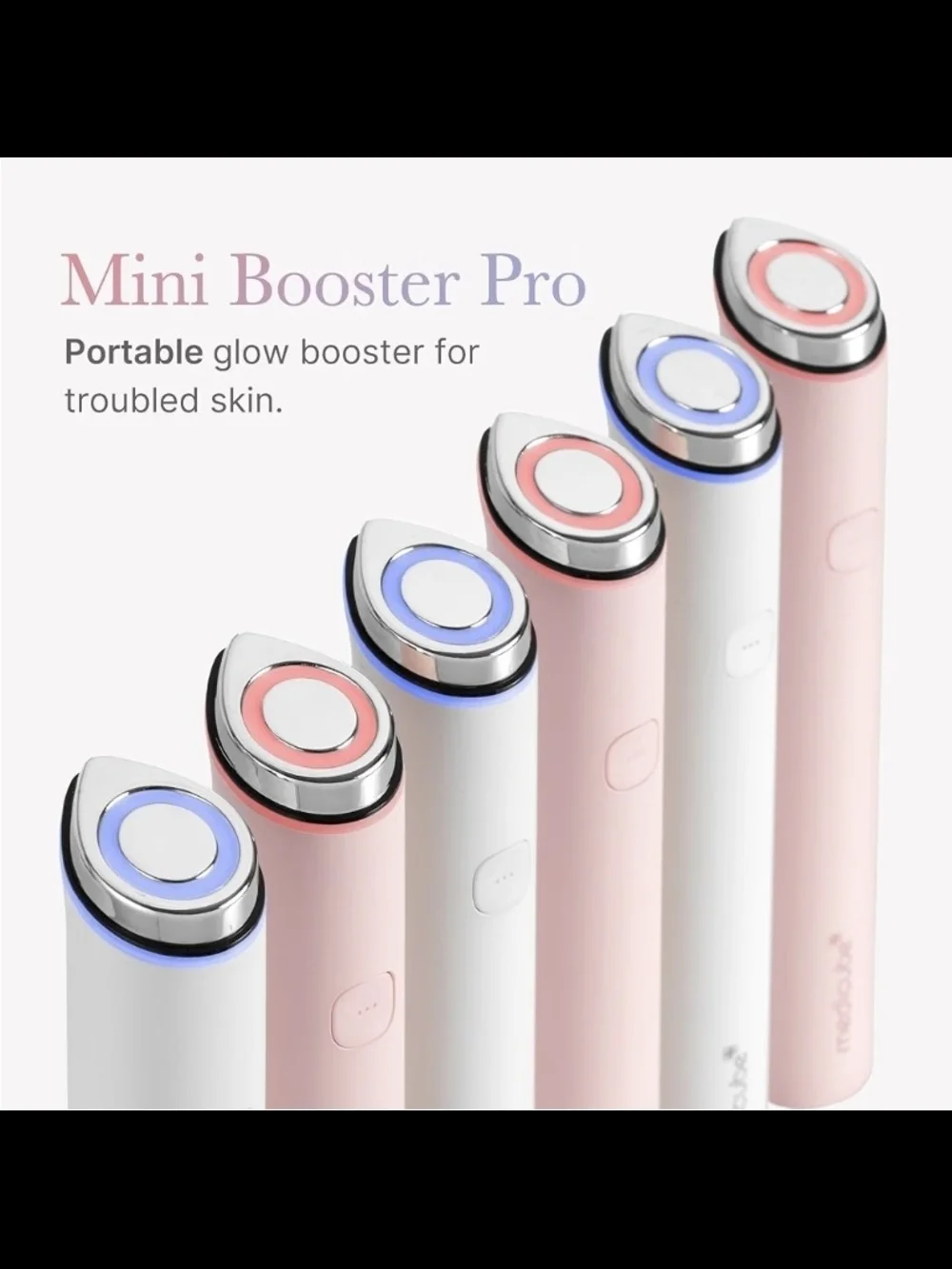 Medicube Booster Pro Mini, Pink Facial Massager - Portable Skincare Device